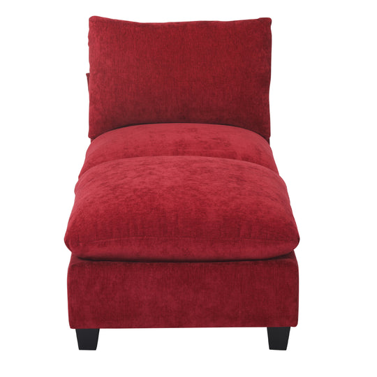 Augusta 68.5" Chenille Upholstered Indoor Chaise Lounge Chair