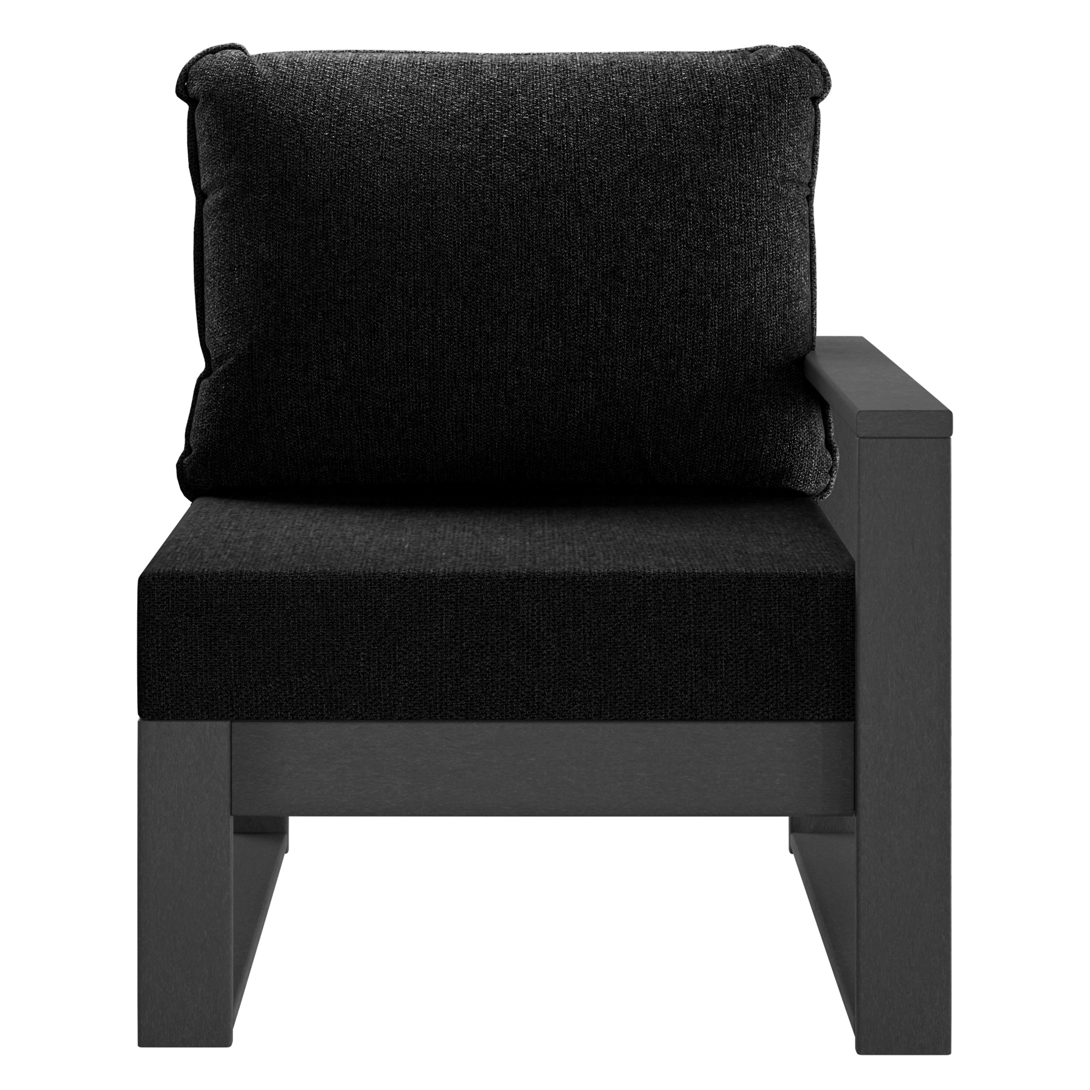 Montara Outdoor Patio HDPE Right Arm Facing Sectional Corner Chair with Patio Cushions