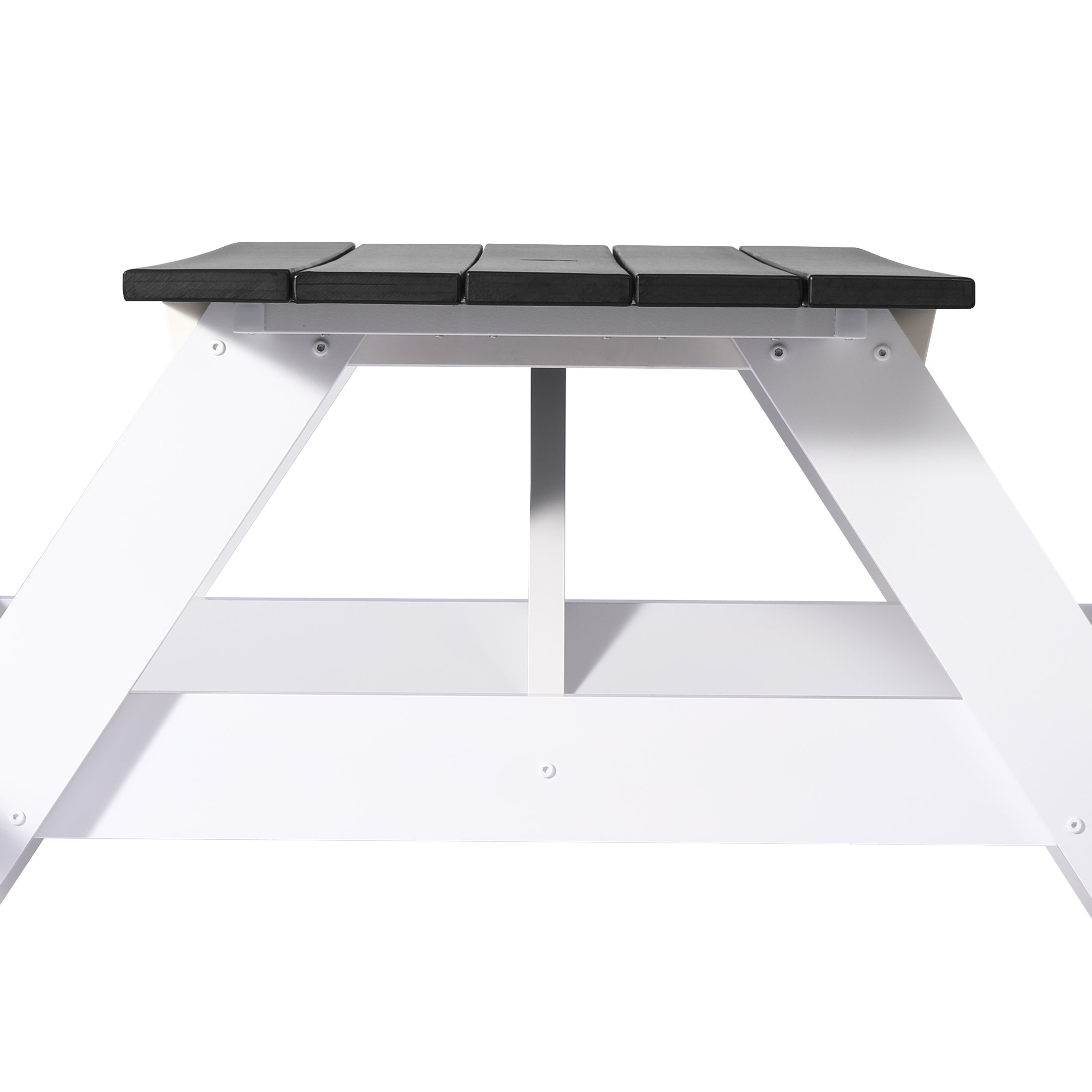 Greenville Outdoor 70" HDPE Plastic Picnic Table Bench With Umbrella Hole