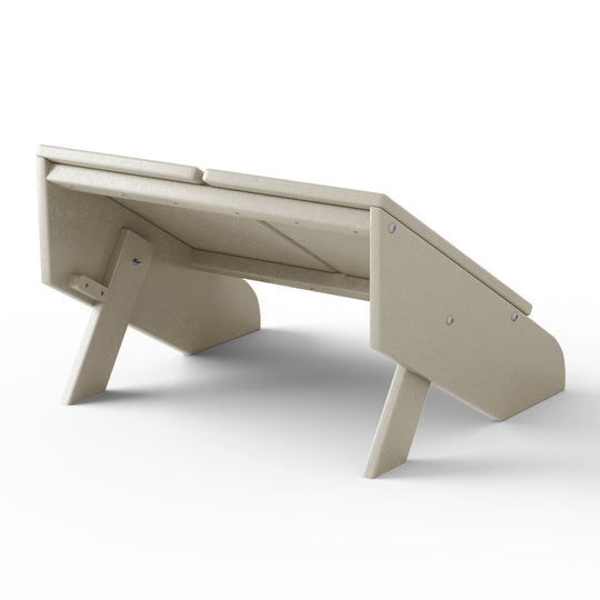 Riviera Modern HDPE Plastic Folding Patio Adirondack Ottoman