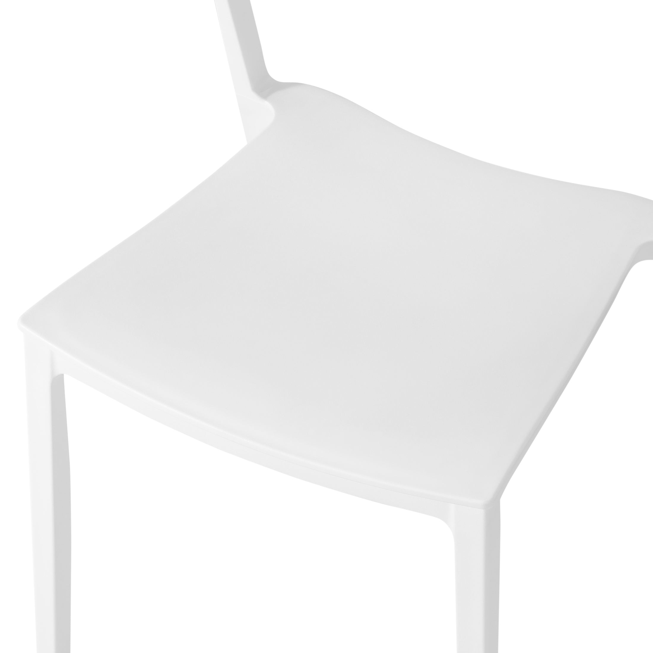Playa Outdoor Modern Stackable Plastic Patio Bistro Dining Side Chairs (Set of 2)