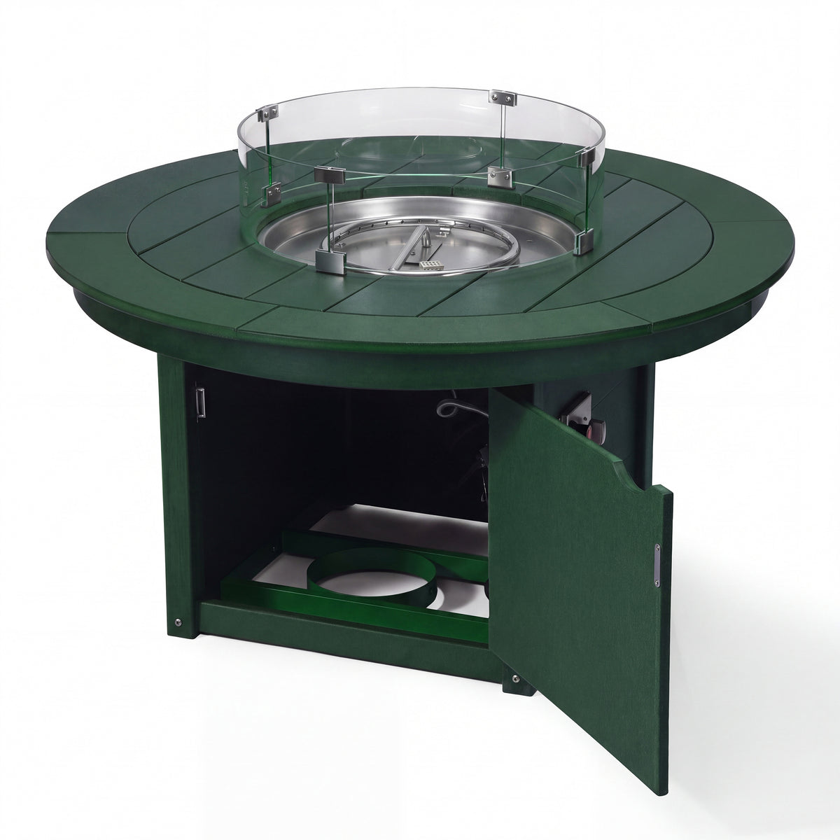 Helios 47" Modern Outdoor 55,000 BTU Patio Propane Round Fire Pit Table