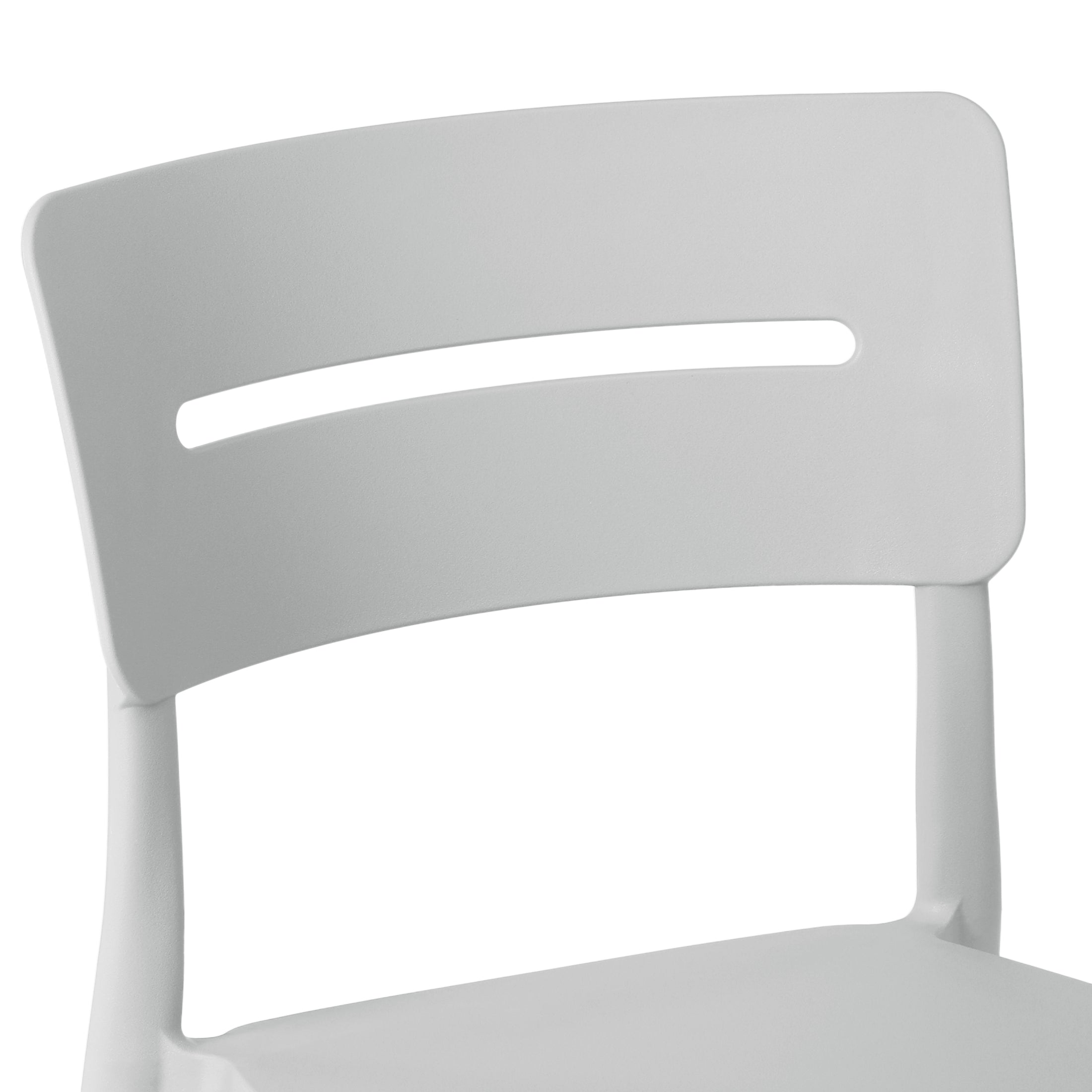 Playa 5-Piece Outdoor Metal Frame Dining Table Patio Set with Stackable Patio Dining Chairs