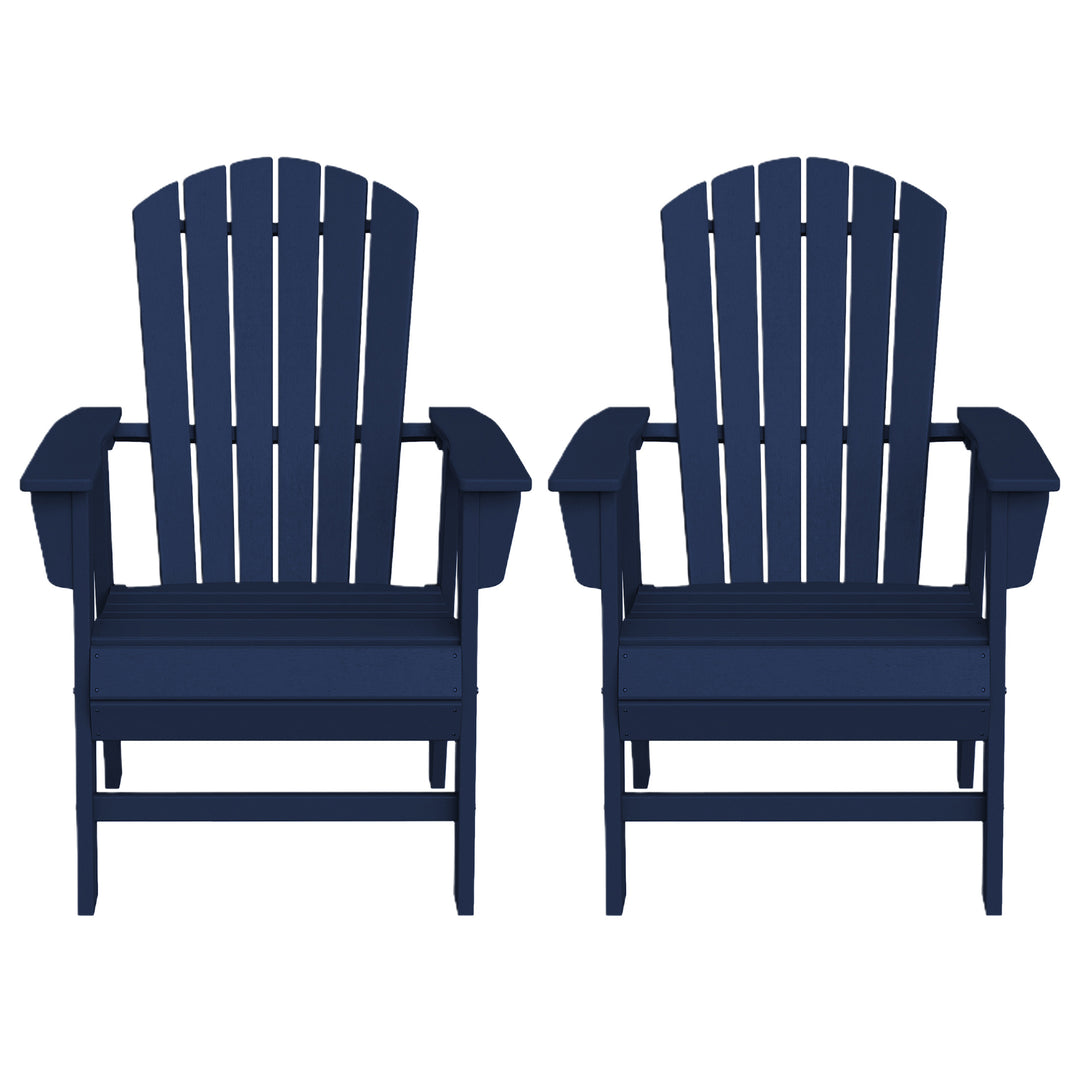 Dylan Outdoor Modern HDPE Adirondack Patio Dining Chairs (Set of 2)
