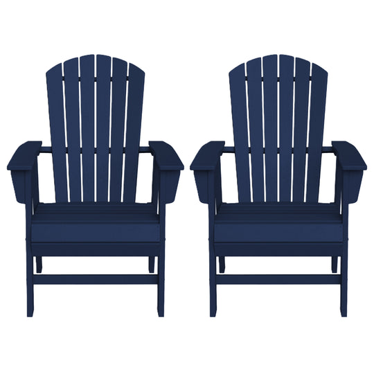 Dylan Outdoor Modern HDPE Adirondack Patio Dining Chairs (Set of 2)