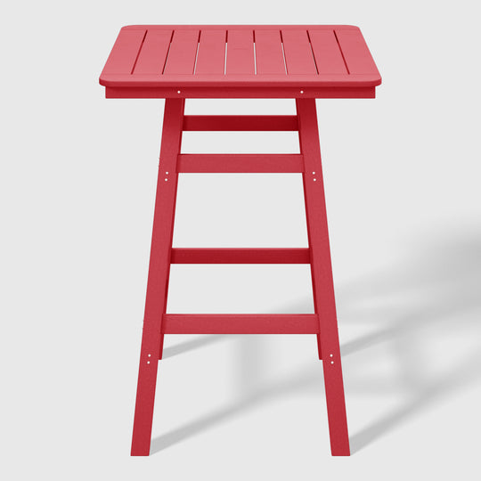 Malibu 30" Square Outdoor Patio Bistro Bar Table With Umbrella Hole