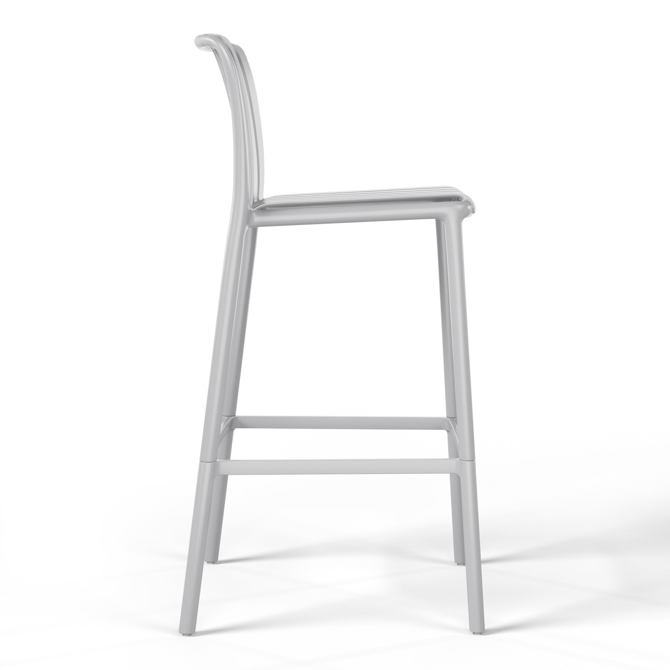 Playa 29.5" Outdoor Modern Polypropylene Plastic Patio Bar Height Stools (Set of 2)