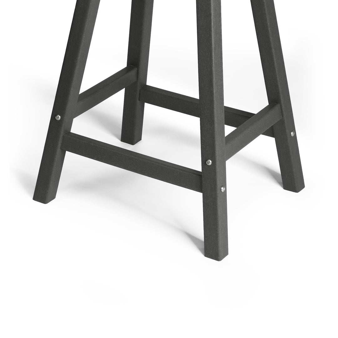 Malibu 24" HDPE Outdoor Patio Counter Height Bar Stools (Set of 2)