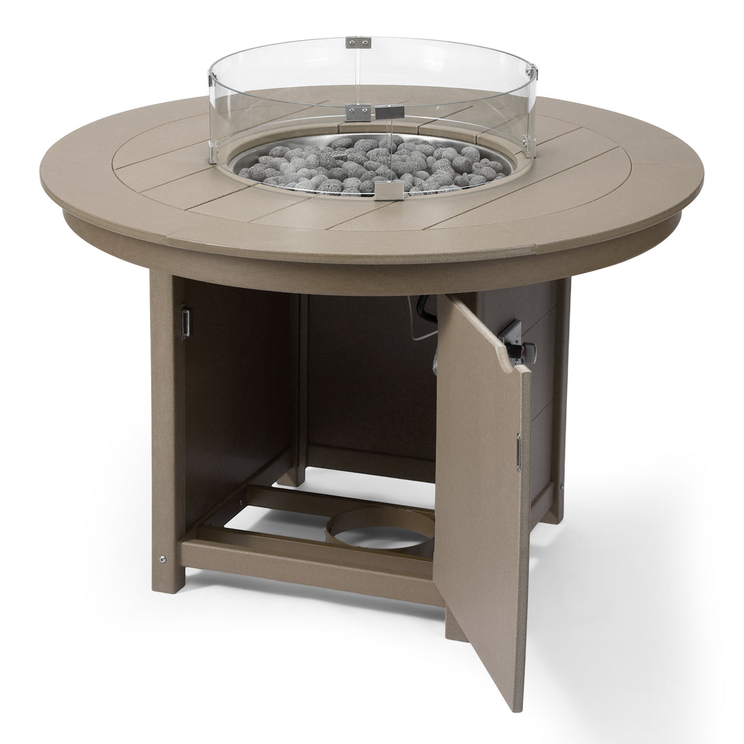 Helios 47" Modern Outdoor Patio Propane Gas Round Fire Pit Table