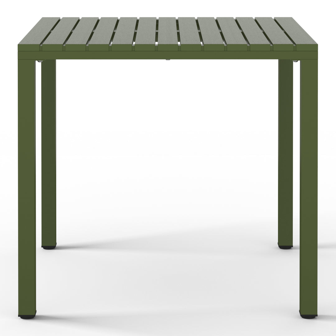 Playa 31.5" Iron Metal Frame Outdoor Square Patio Dining Table