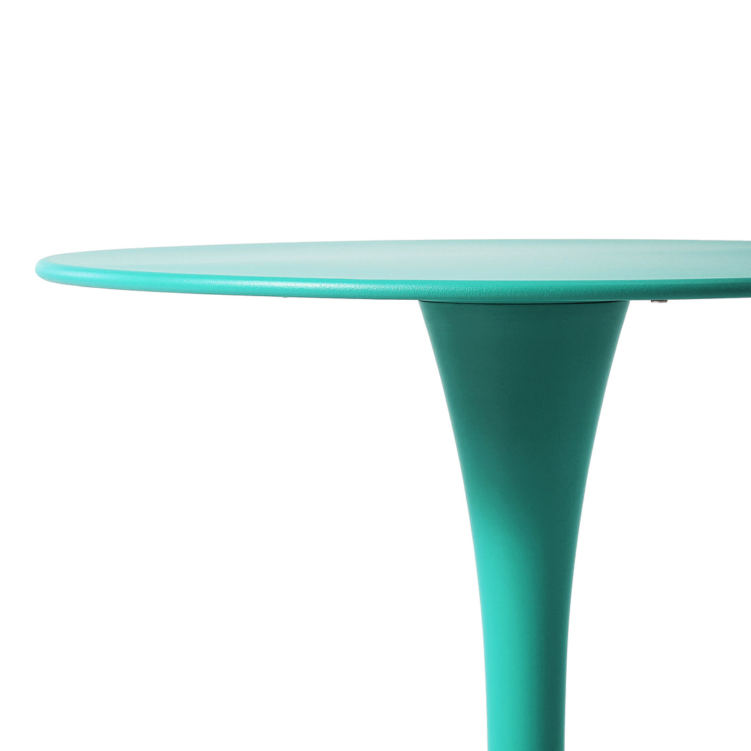 Playa 23.5" Round Outdoor Indoor Metal Cocktail Dining Table