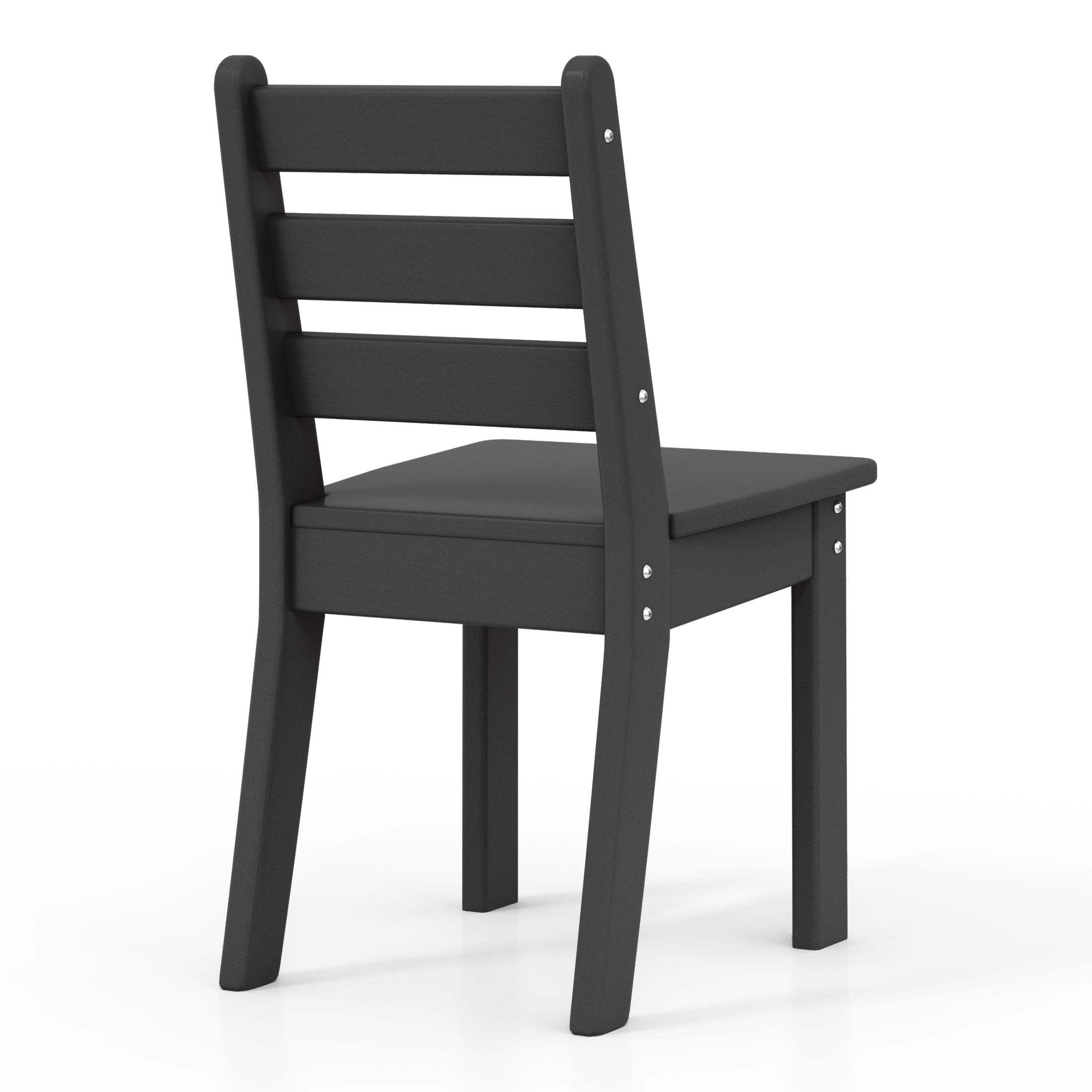 Treehouse Outdoor HDPE Kids Plastic Toddler Dining Chair (Set of Two)