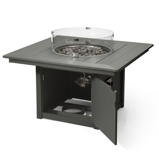 Helios 42" Modern Outdoor Patio Propane Square Fire Pit Table