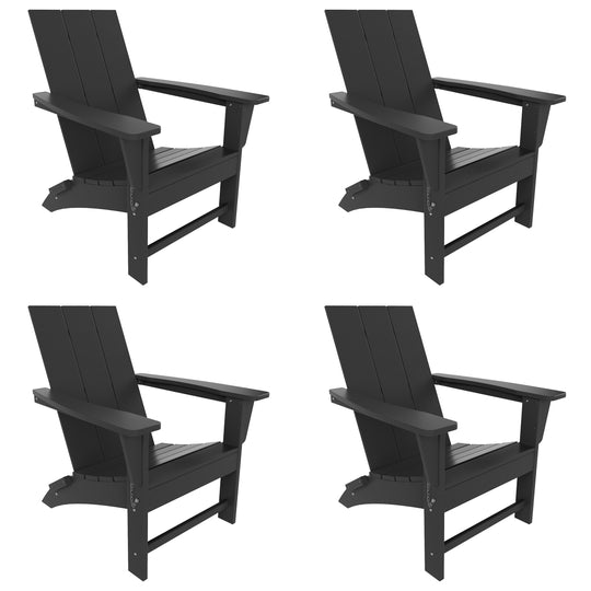 Ashore Westintrends Modern Outdoor Folding Adirondack Chair (Set of 4)