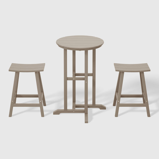 Malibu Outdoor Patio Counter Height Bar Stools Bistro Bar Table Set