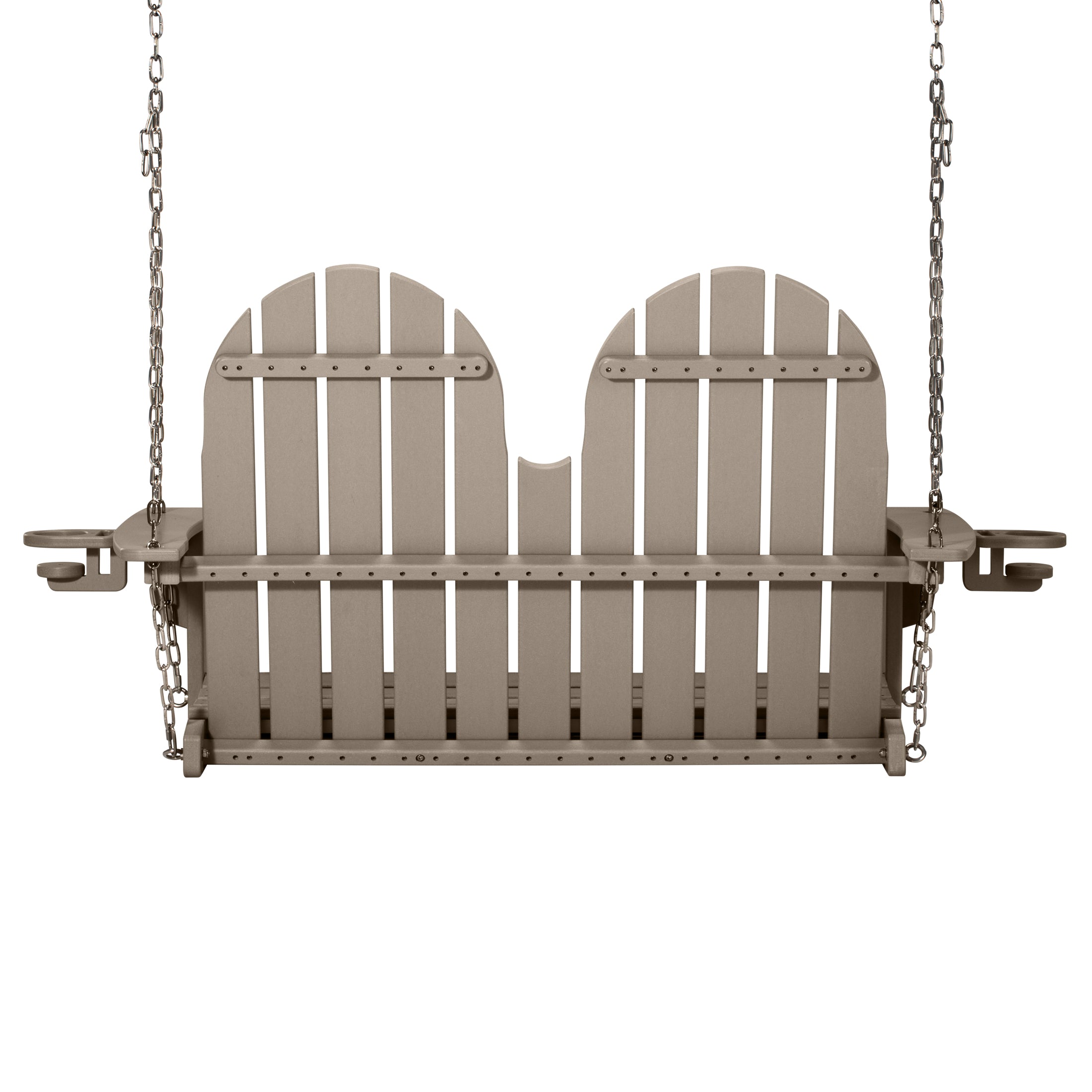 St. Augustine 4ft Outdoor HDPE Poly Farmhouse Hanging Porch Swing With Cup Holders