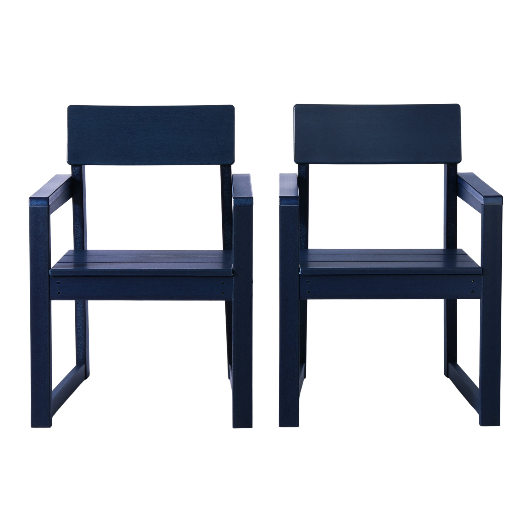 Paloma Modern HDPE Outdoor Patio Dining Arm Chairs (Set of 2)