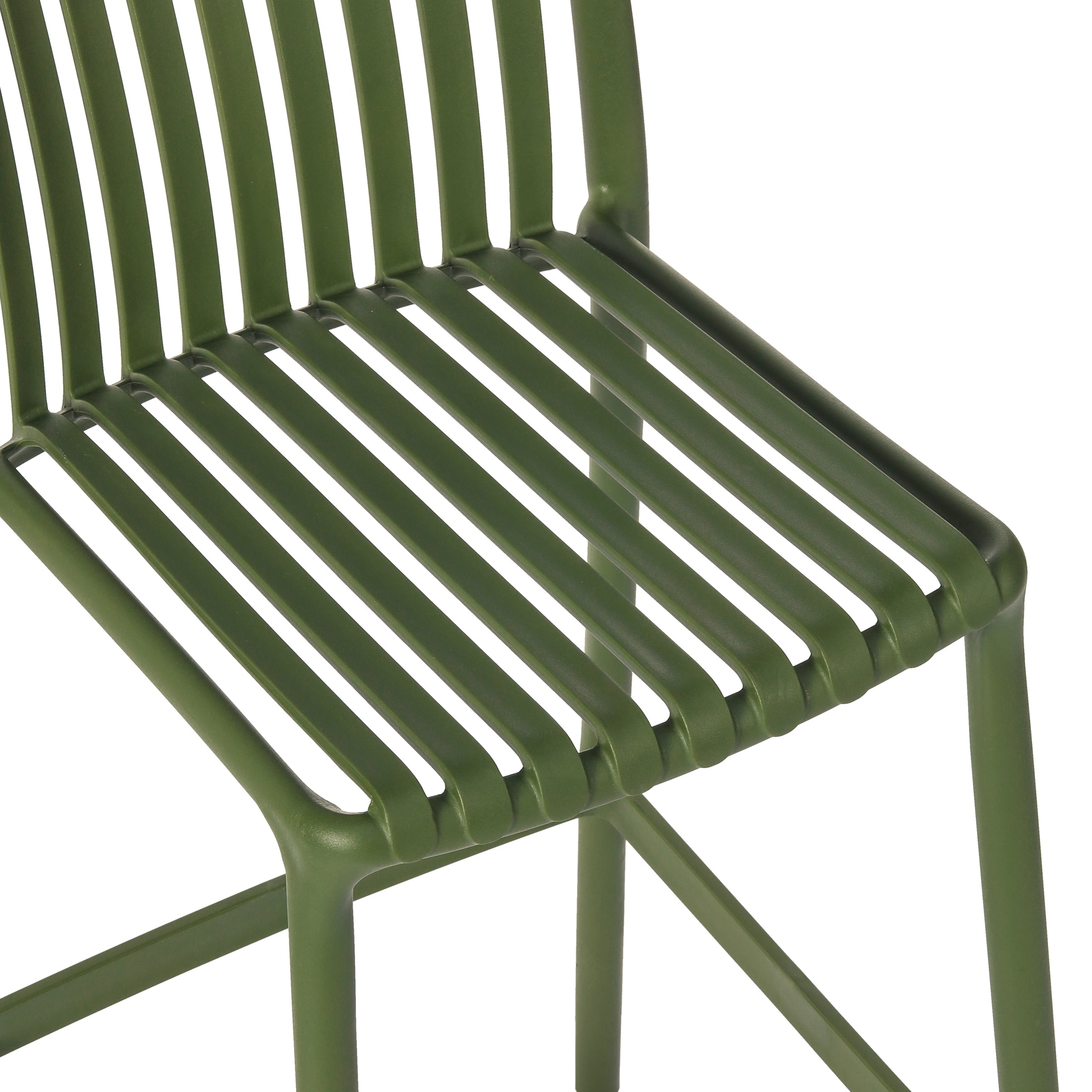 Playa 29.5" Outdoor Modern Polypropylene Plastic Patio Bar Height Stools (Set of 2)