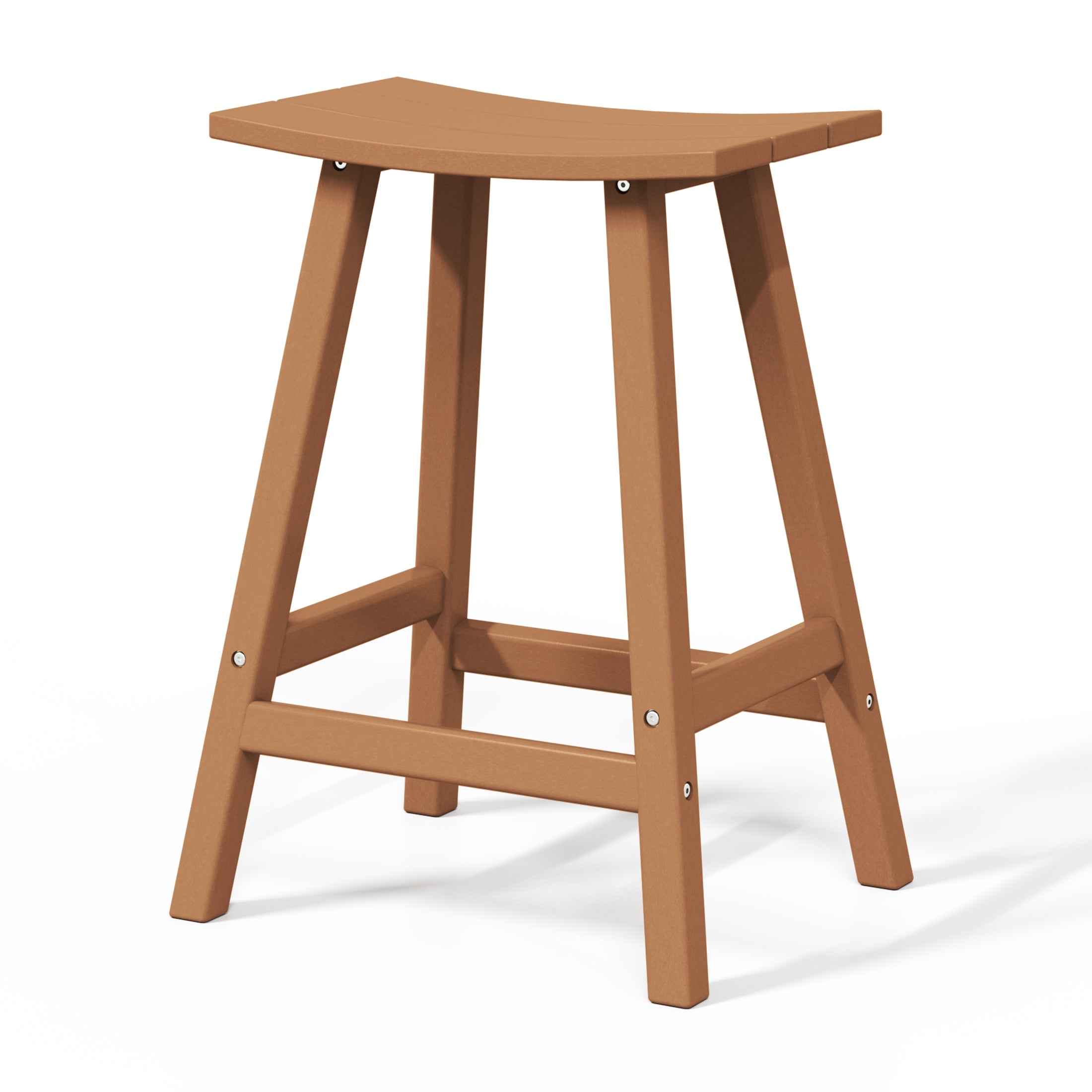 Malibu 24" HDPE Outdoor Patio Counter Height Bar Stools (Set of 2)