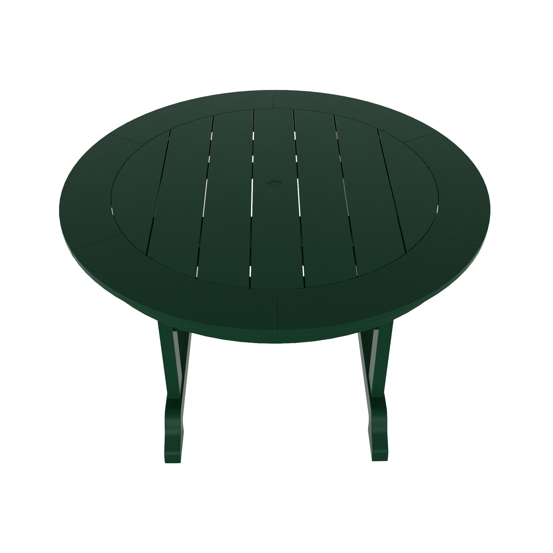 Malibu 5-Piece HDPE Round Patio Dining Table Set with Foldable Chairs