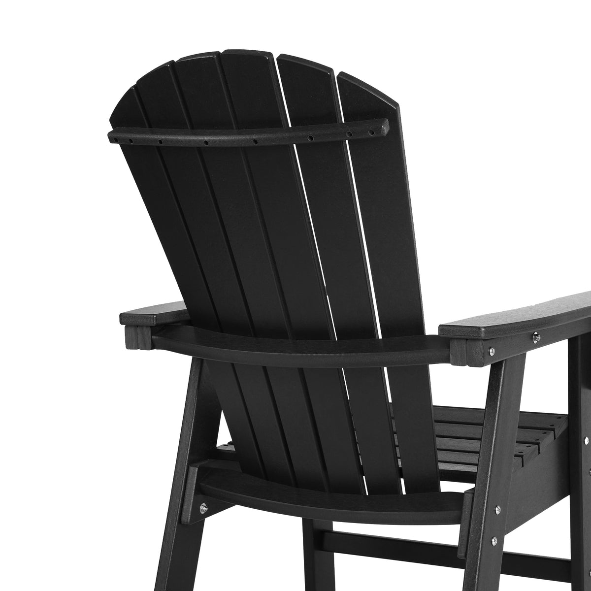 Dylan Outdoor Patio Shell-back Adirondack Dining Chair Weather Resistant