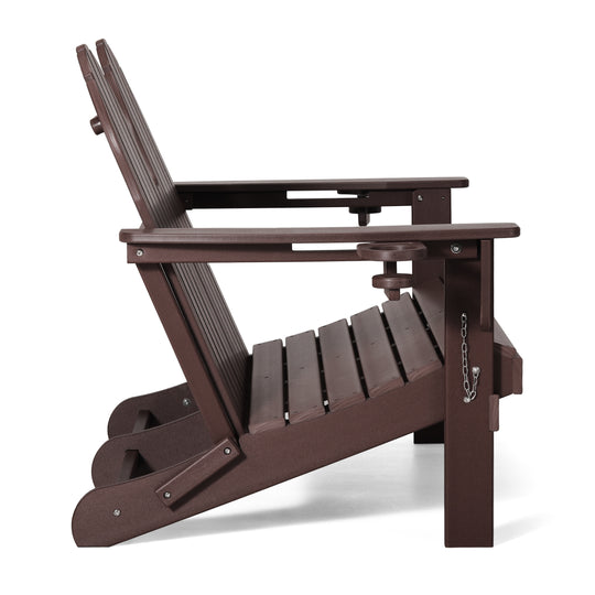 St. Augustine Outdoor Patio 49" HDPE Folding Adirondack Garden Bench