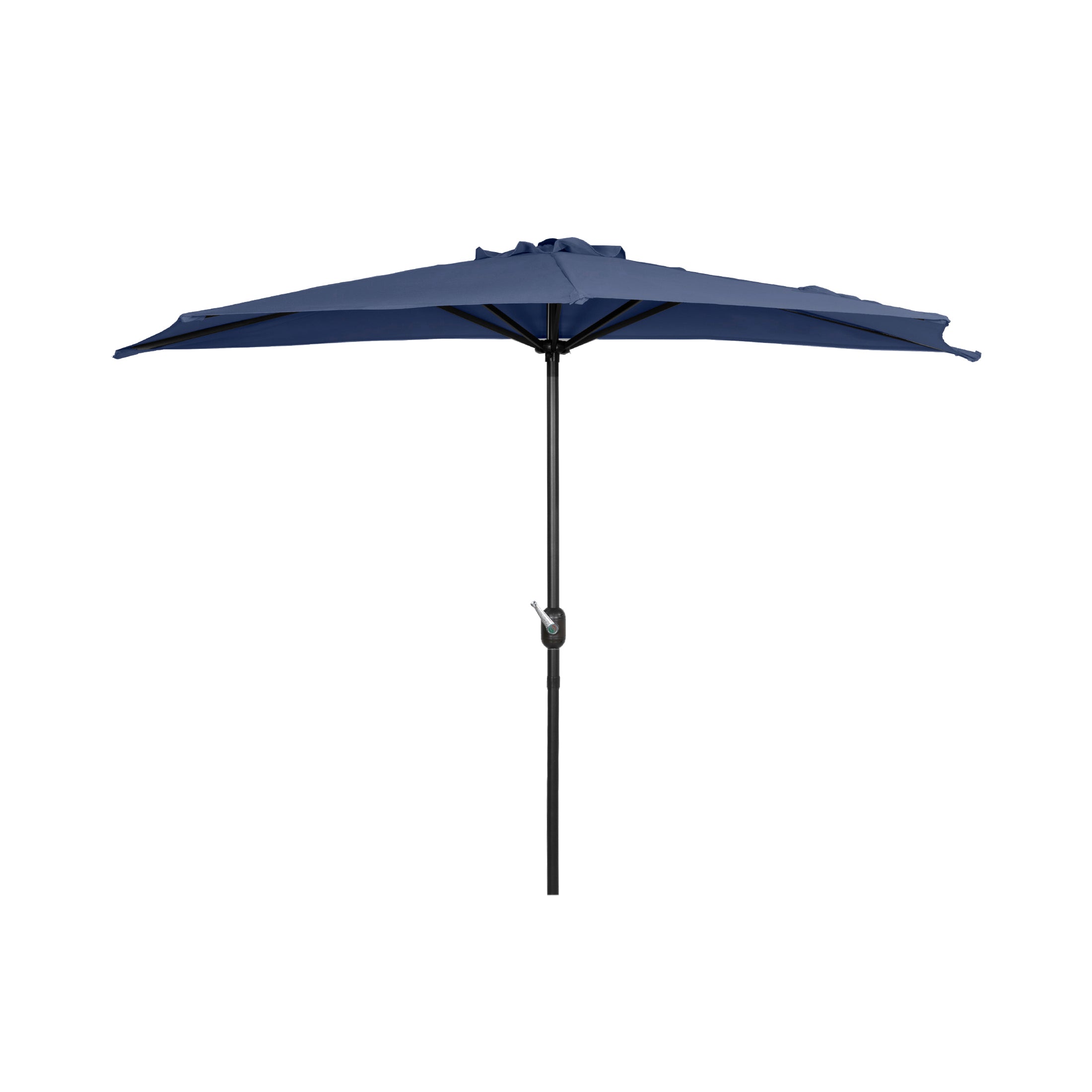 Lanai 9 ft. Aluminum Half Market Crank Lift Patio Umbrella