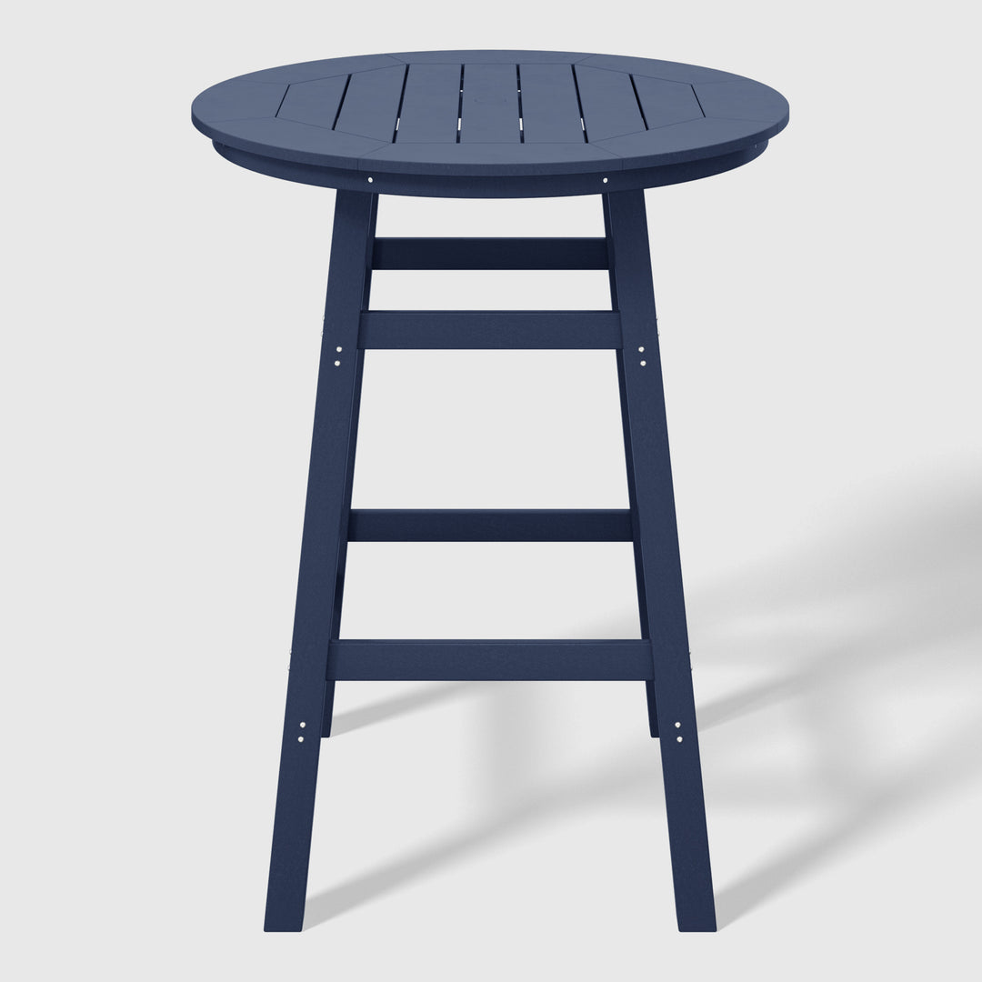 Malibu Outdoor 35" HDPE Round Patio Bar Height Table