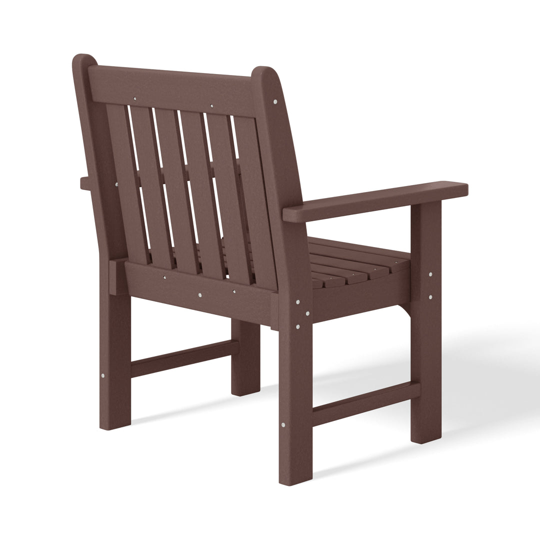 Malibu 5-Piece HDPE Outdoor Patio Chair and Square Table Dining Set