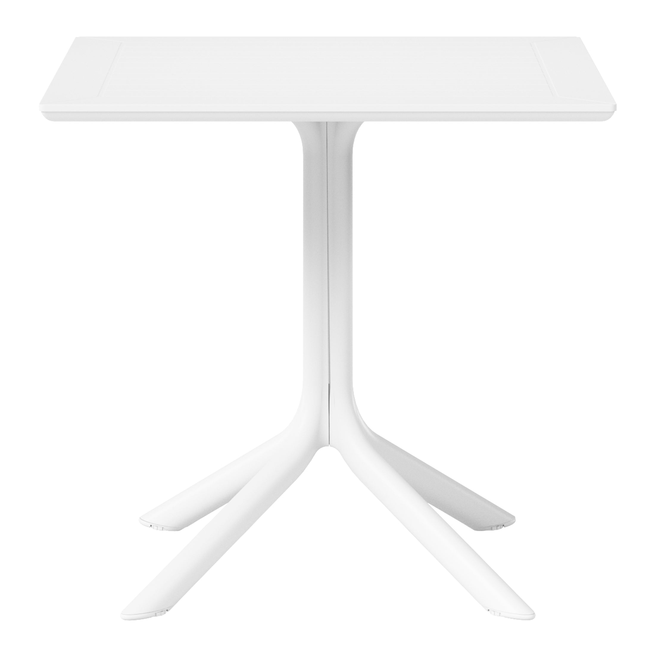 Playa 31.5" Square Outdoor Plastic Resin Patio Dining Table for 4