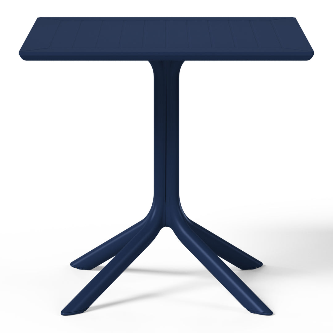 Playa 5-Piece Resin Square Patio Dining Table Set with Stackable Patio Dining Chairs