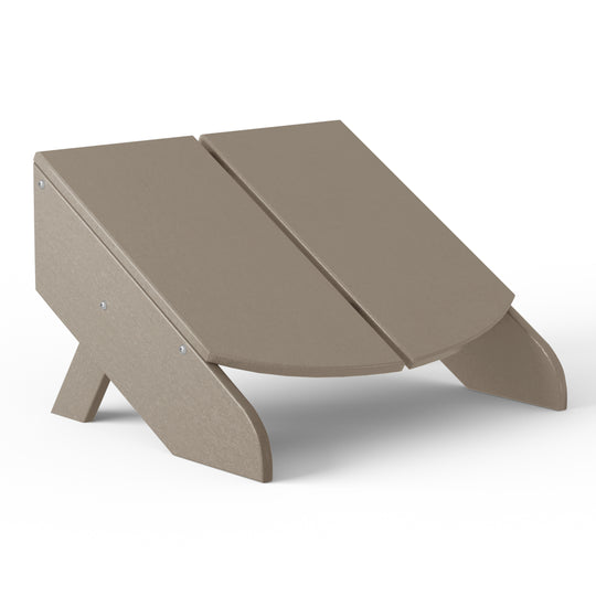 Riviera Modern HDPE Plastic Folding Patio Adirondack Ottoman