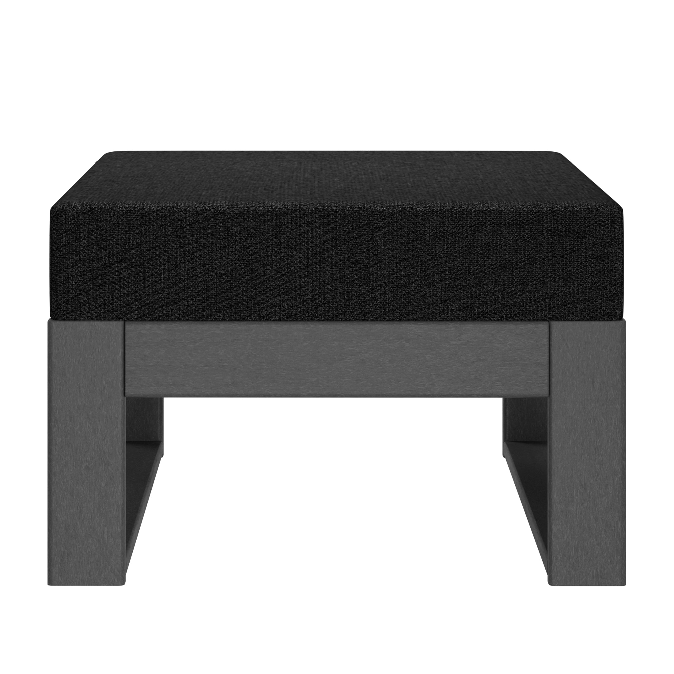 Montara Outdoor HDPE Patio Ottoman with Waterproof Olefin Cushions