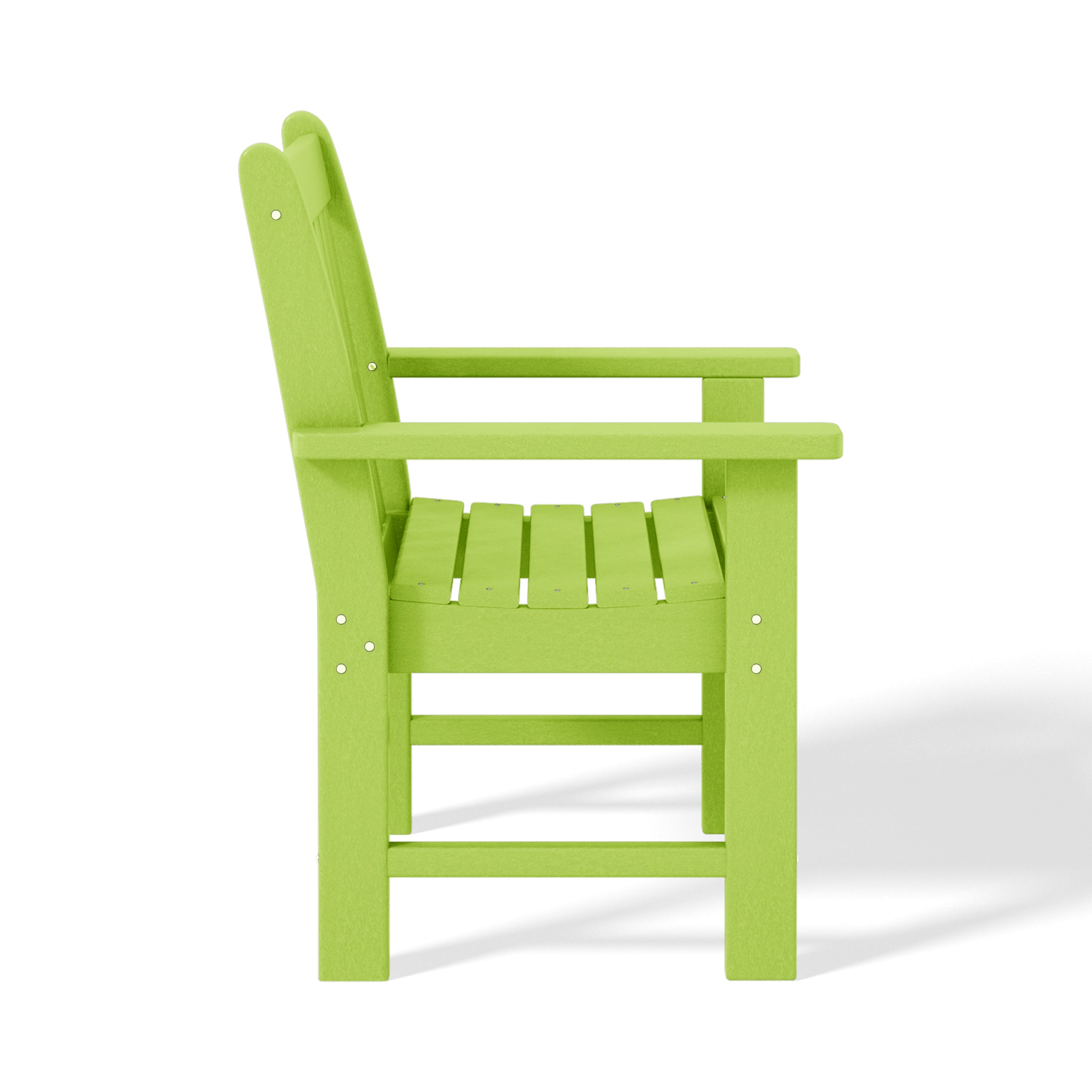 Malibu Outdoor Patio 3-Piece HDPE Adirondack Garden Chairs with Square Adirondack Side Table Set