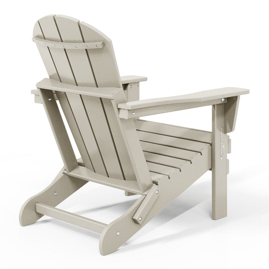 Malibu HDPE Outdoor Patio Folding Poly Adirondack Chair