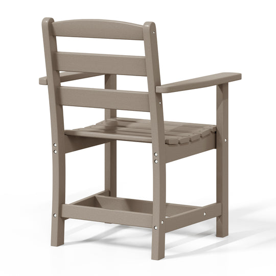 Ashore Outdoor HDPE Patio Classic Dining Arm Chair
