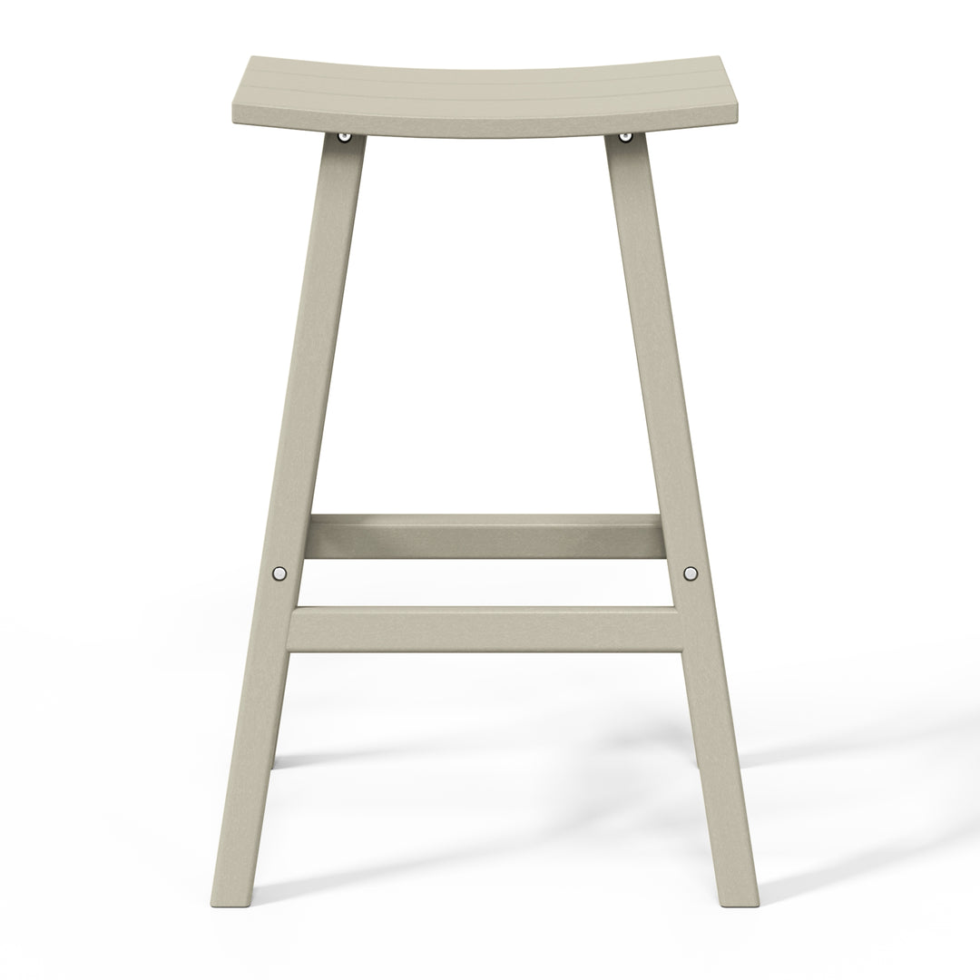 Malibu 29" HDPE Outdoor Patio Bar Height Bar Stools (Set of 2)