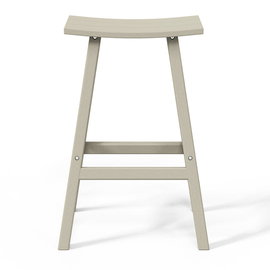 Malibu 29" HDPE Outdoor Patio Bar Height Bar Stools (Set of 2)