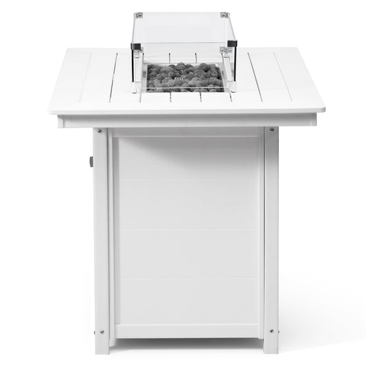 Helios 46" Modern Outdoor Patio Gas Propane Rectangle Fire Pit Table