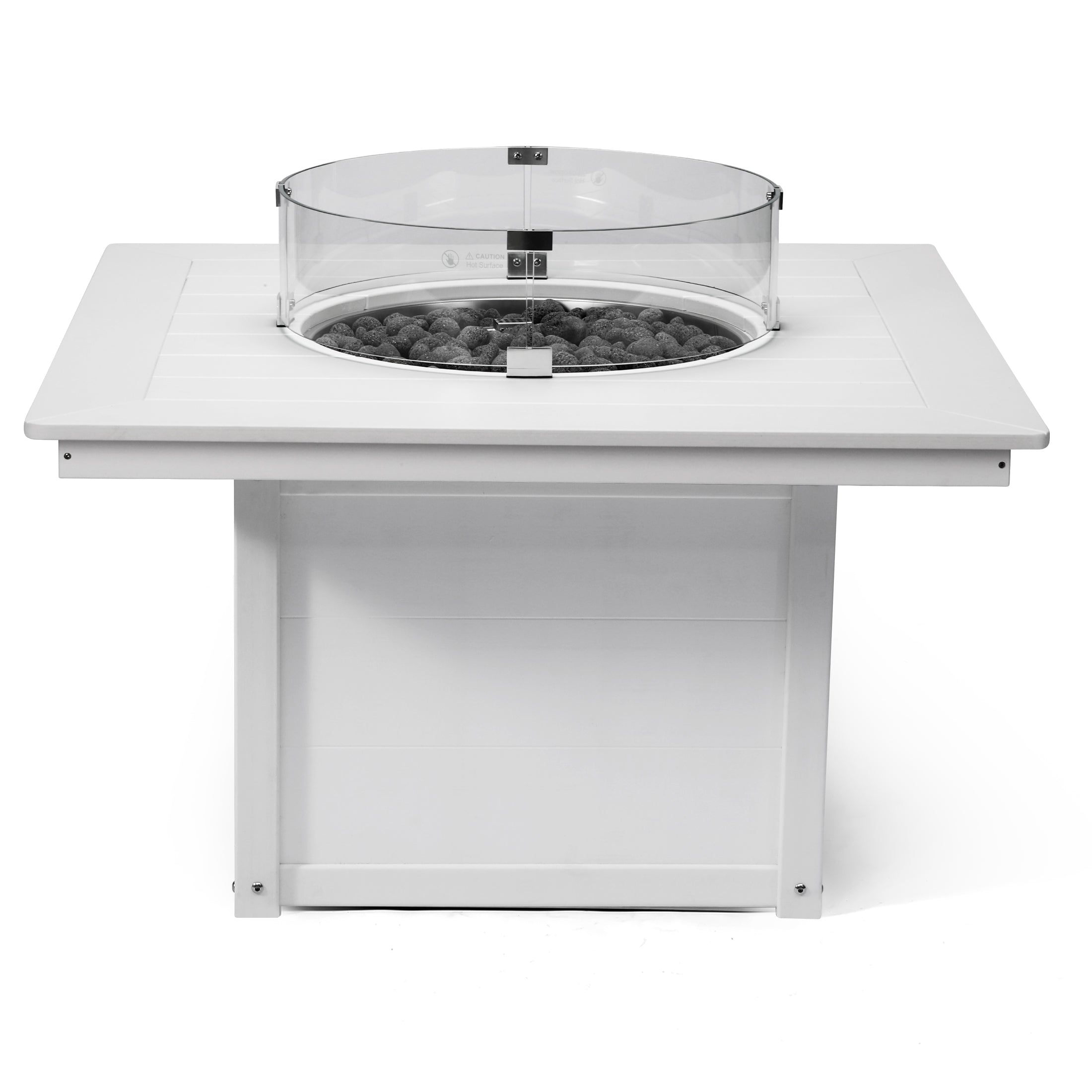 Helios 42" Modern Outdoor Patio Propane Square Fire Pit Table