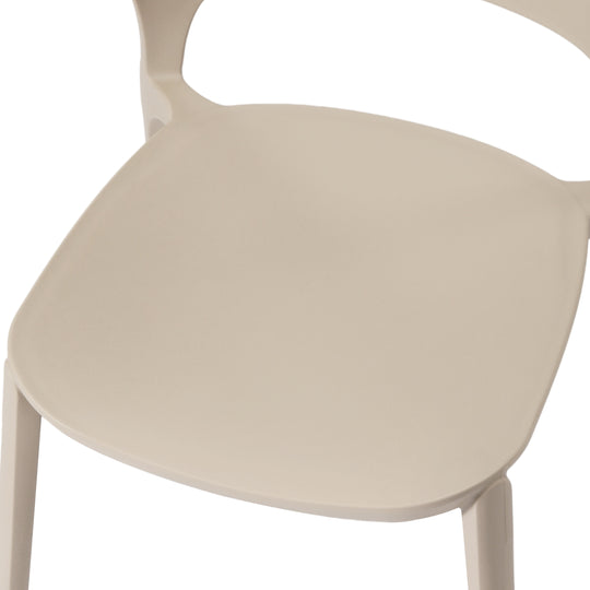 Playa Outdoor Modern Stackable Plastic Patio Dining Side Chairs (Set of 4)