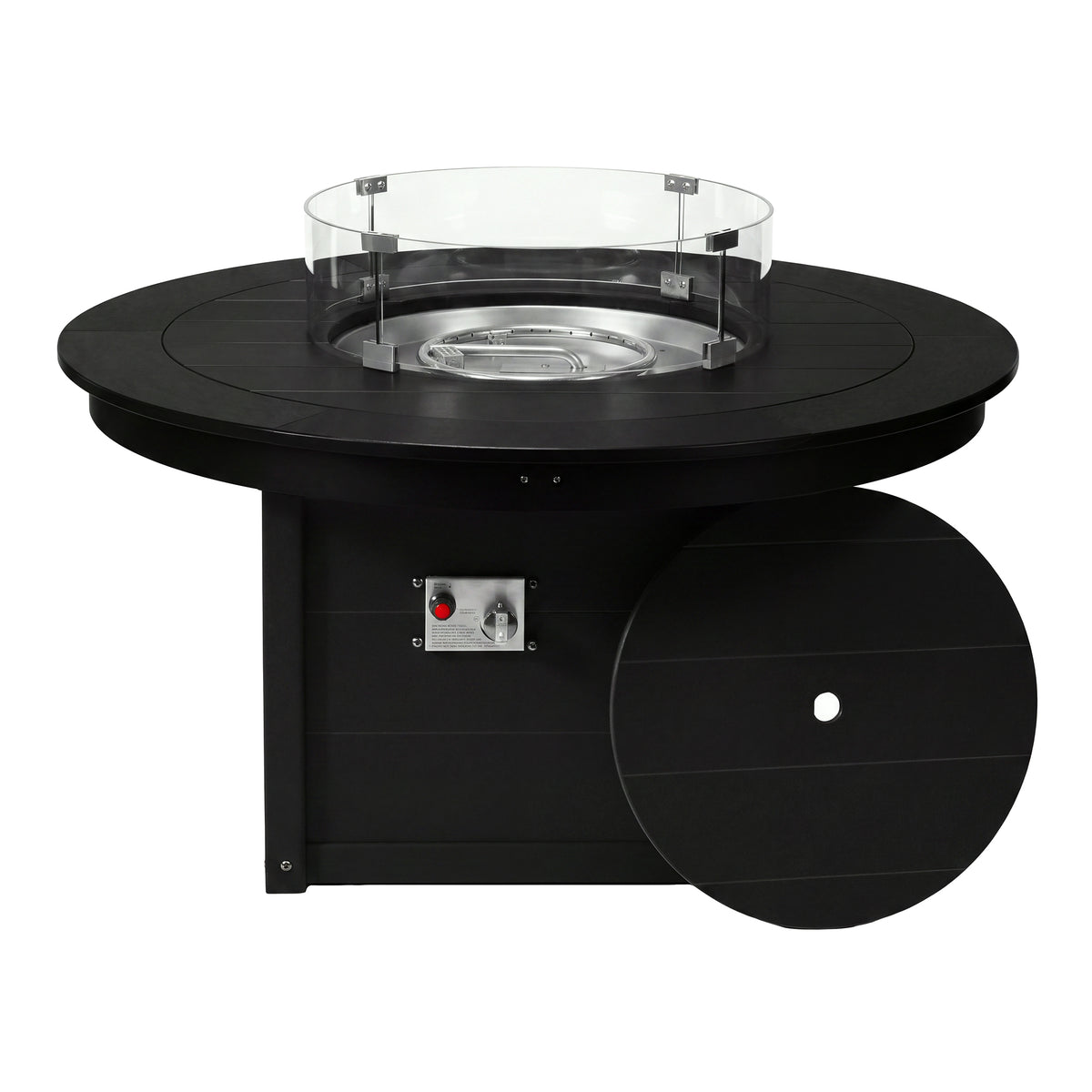 Helios 47" Modern Outdoor 55,000 BTU Patio Propane Round Fire Pit Table
