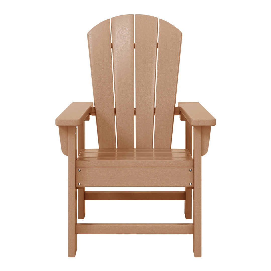 Malibu Kids Outdoor HDPE Adirondack Plastic Patio Chair