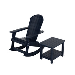Tuscany 2-Piece HIPS Outdoor Rocking Adirondack Chair With Side Table