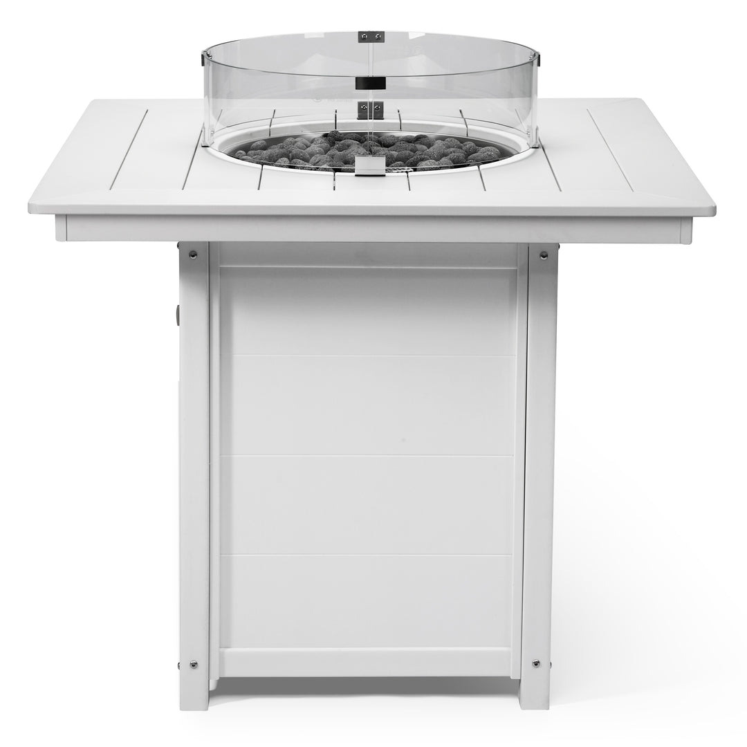 Helios 42" Modern Outdoor Patio Gas Propane Square Fire Pit Table