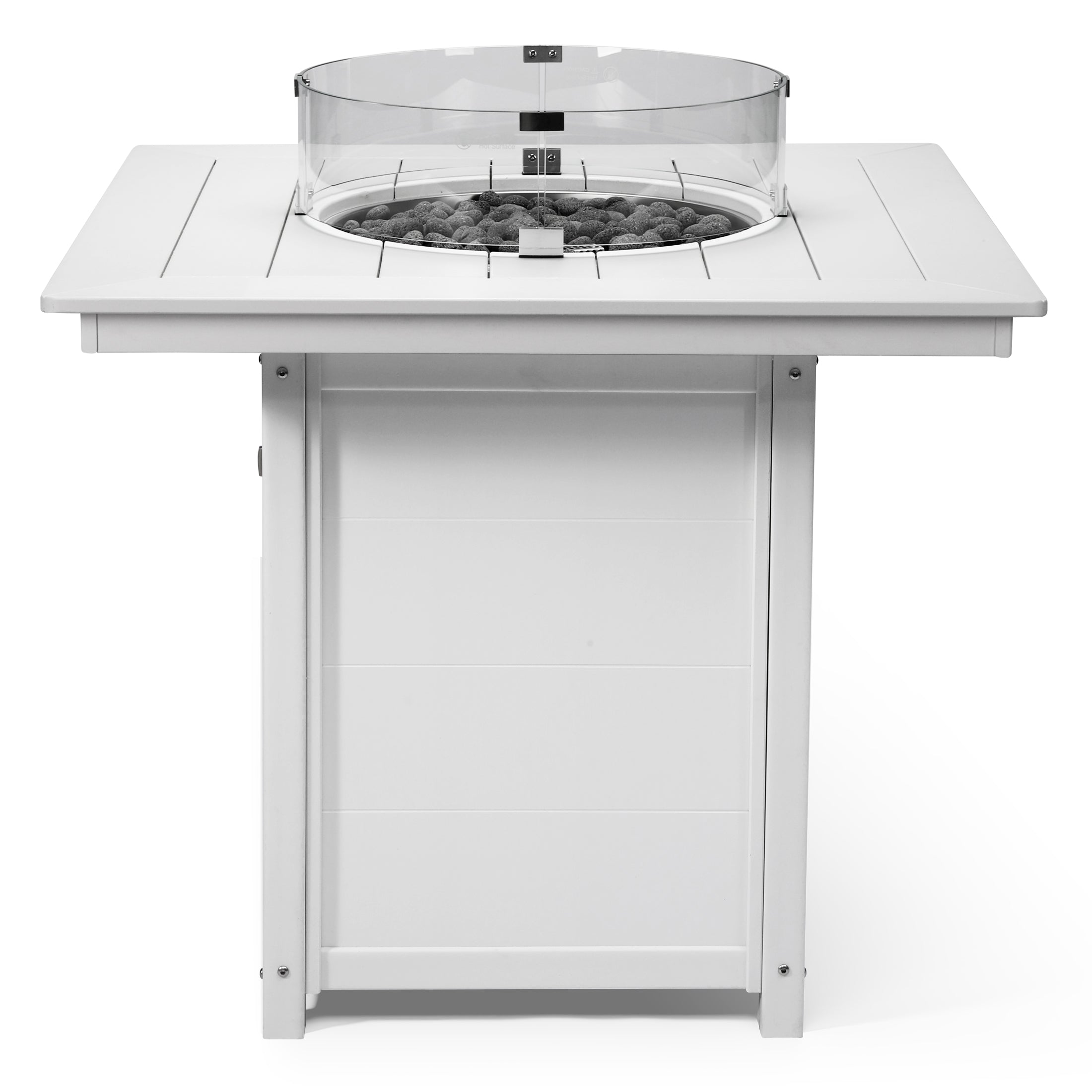 Helios 42" Modern Outdoor Patio Gas Propane Square Fire Pit Table