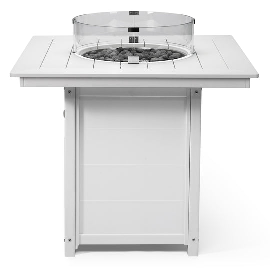 Helios 42" Modern Outdoor Patio Gas Propane Square Fire Pit Table