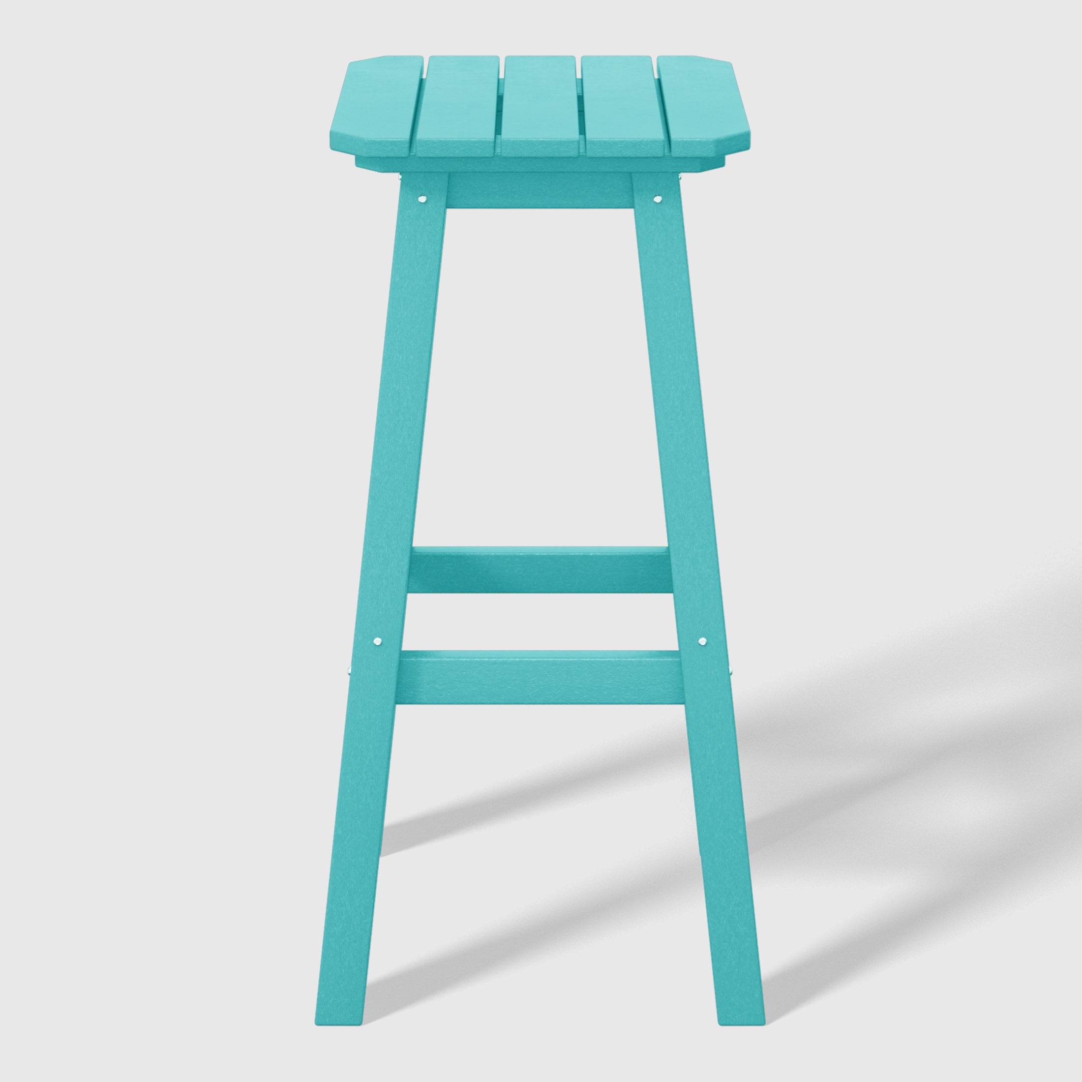 Malibu 29" HDPE Outdoor Patio Square Backless Bar Stool