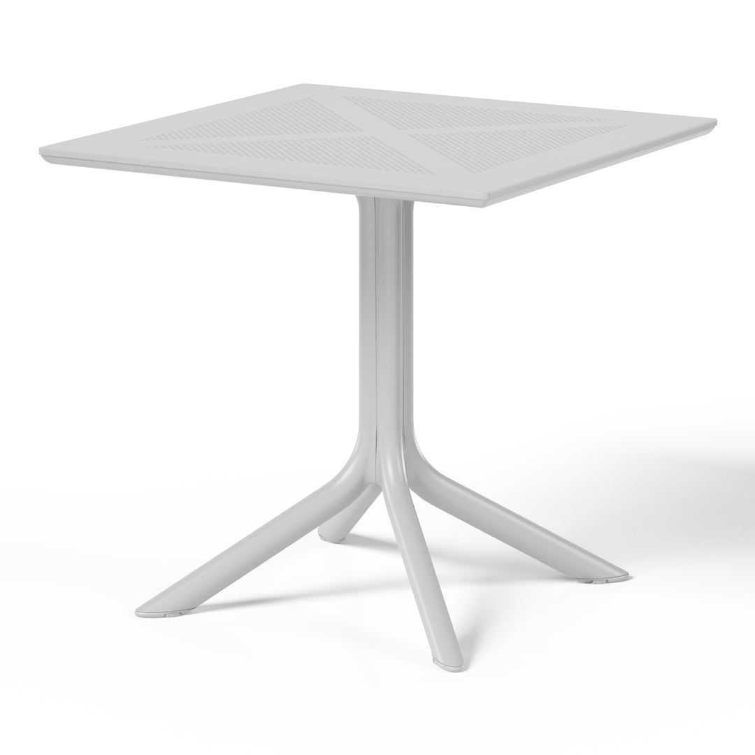 Playa 5-Piece Modern Square Patio Dining Table Set with Stackable Patio Dining Chairs