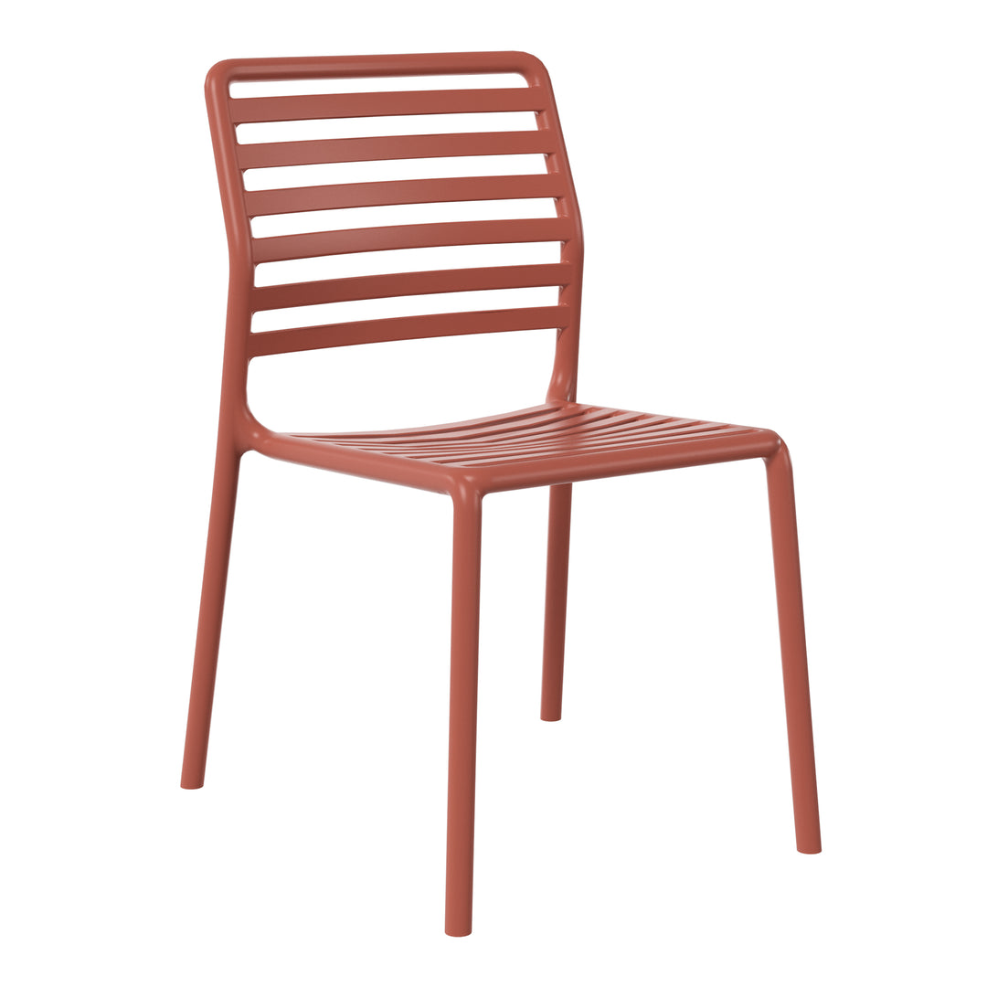 Playa Outdoor Stackable Polypropylene Plastic Resin Dining Side Chairs (Set of 2)